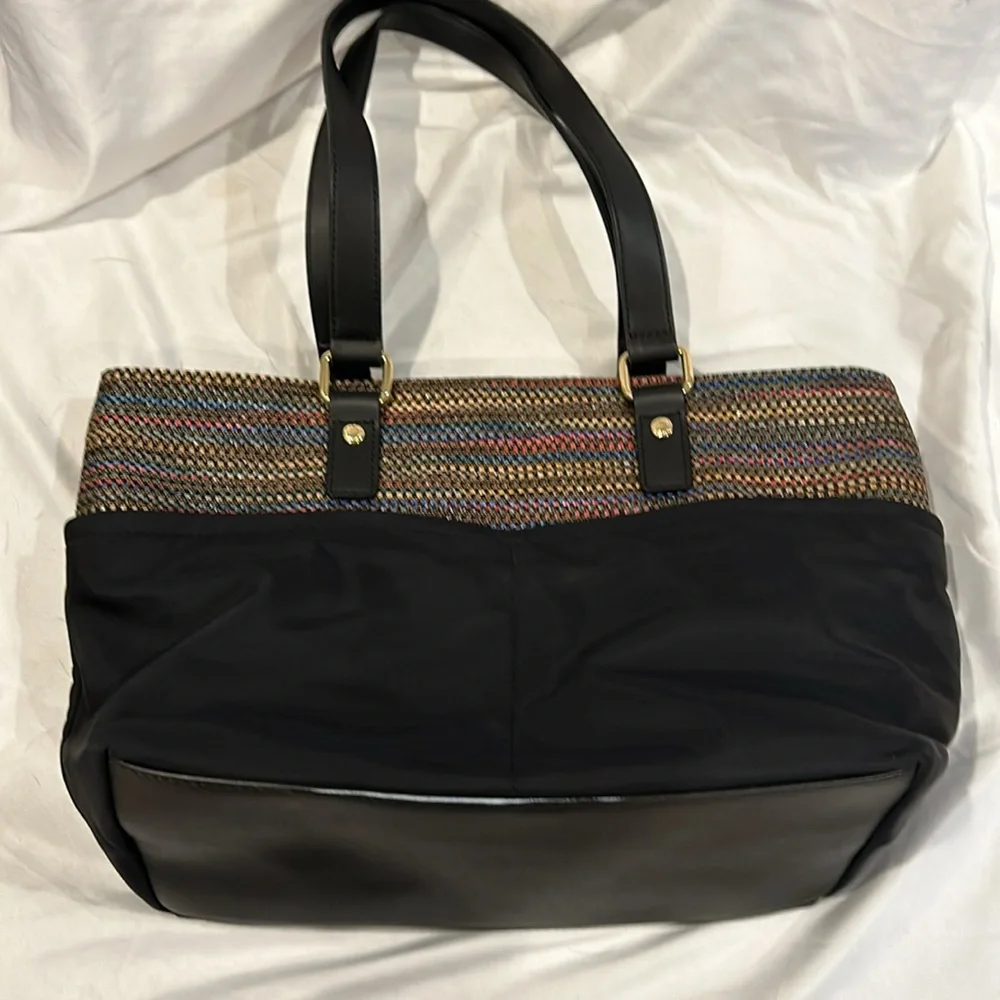 Calvin Klein Nylon purse with multi-colored band. - Picture 4 of 10